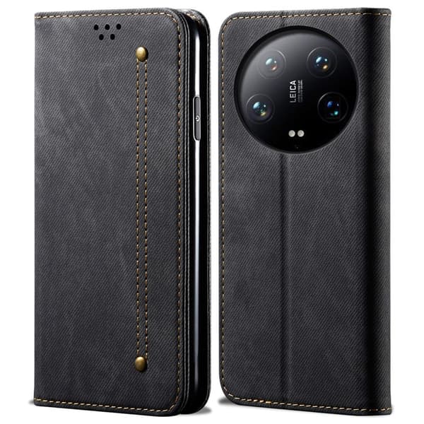 SKALO Xiaomi 14 Ultra 5G Jeans Flip Cover - Sort