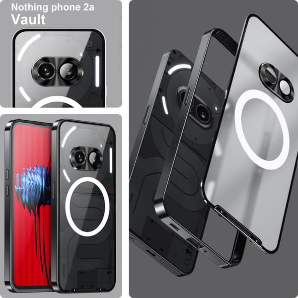 SKALO Nothing Phone (2a) Magic Shield Metall Magnetring - Svart