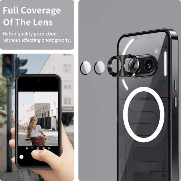 SKALO Nothing Phone (2a) Magic Shield Metall Magnetring - Svart