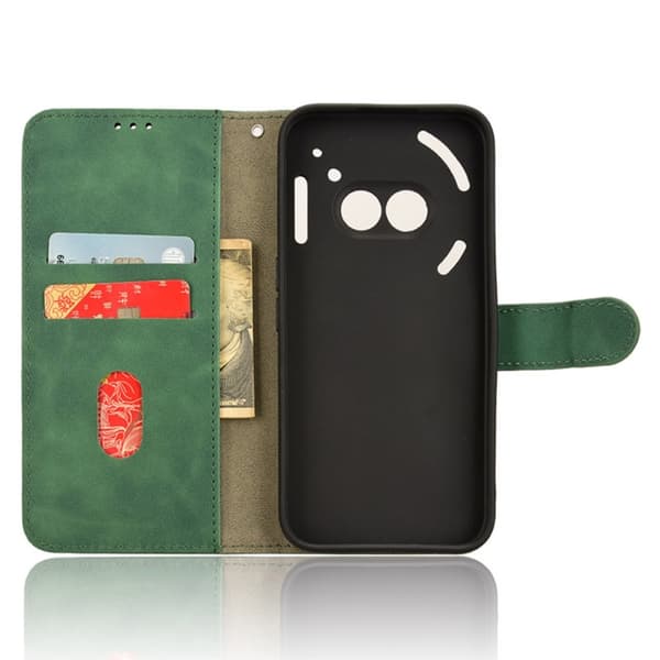 SKALO Nothing Phone (2a) Matt PU Nahka lompakkokotelo - Vihreä