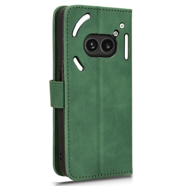 SKALO Nothing Phone (2a) Matt PU Nahka lompakkokotelo - Vihreä