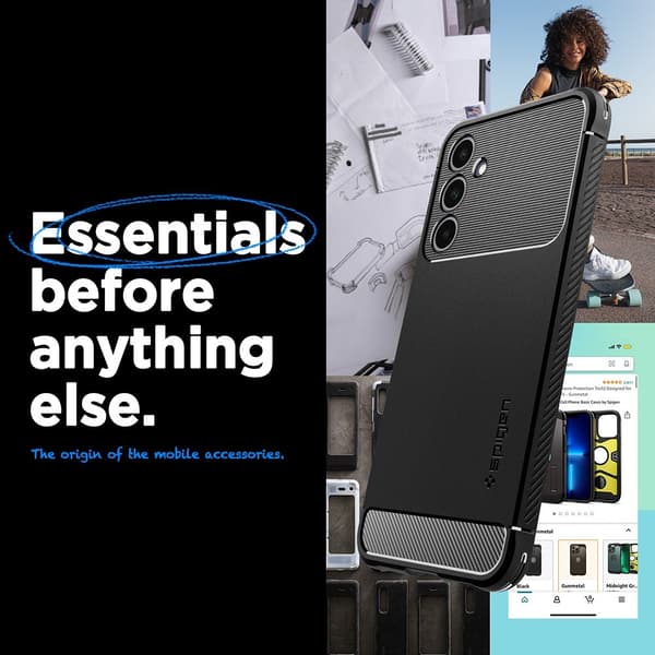 Spigen Samsung Galaxy A25 Cover Rugged Armor Matte Black