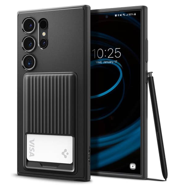 Spigen Samsung Galaxy S24 Ultra Kuori Liquid Slot Matte Black