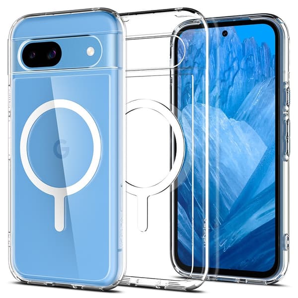 Spigen Google Pixel 8a Cover Ultra Hybrid Metal Ring MagFit Hvid