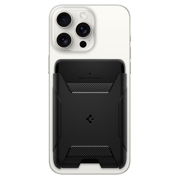 Spigen MagSafe Kortholder Rugged Armor 3 Cards MagFit Svart