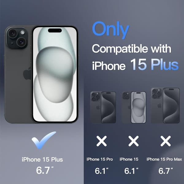 iPhone 15 Plus svart MagSafe-deksel
