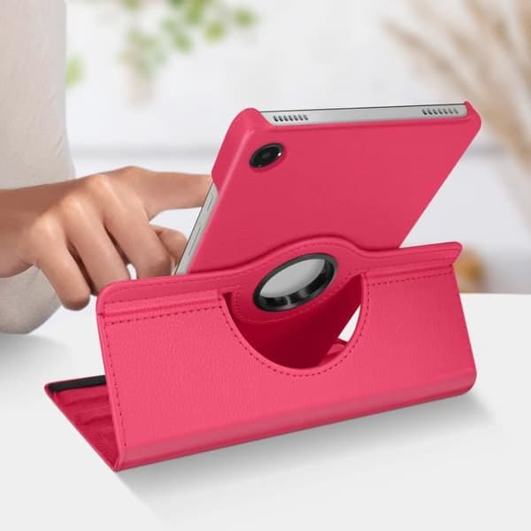 Foliofodral - AVIZAR - Samsung Galaxy Tab A9 Plus - Fullständigt skydd - 360° roterande stöd - Rosa