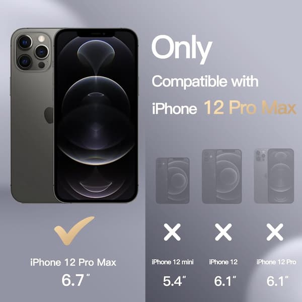 iPhone 12 Pro Max mat sort etui