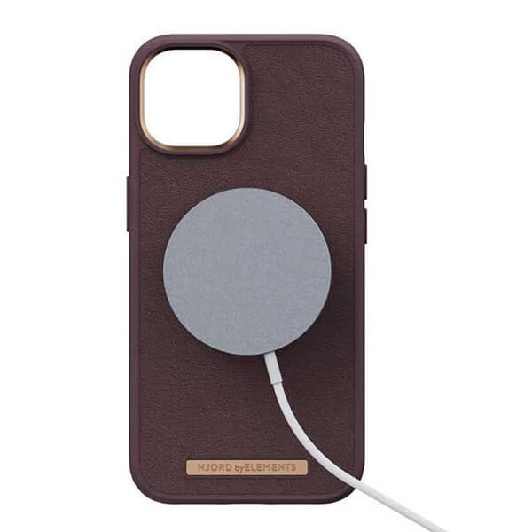 Njord Magsafe Iphone 14 Læderetui Brun