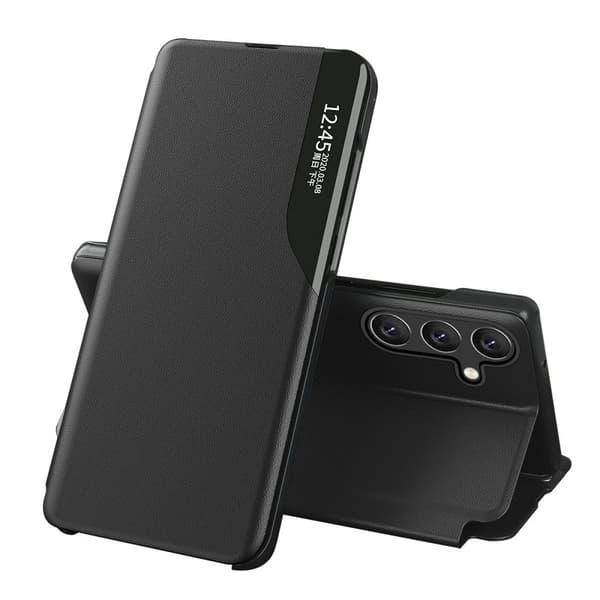 Eco Læder View Cover med Sæt Samsung Galaxy A54 5G - Sort