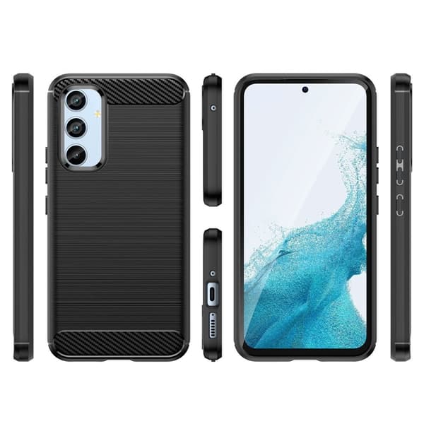 Carbon Cover Fleksibelt Cover Samsung Galaxy A54 - Sort