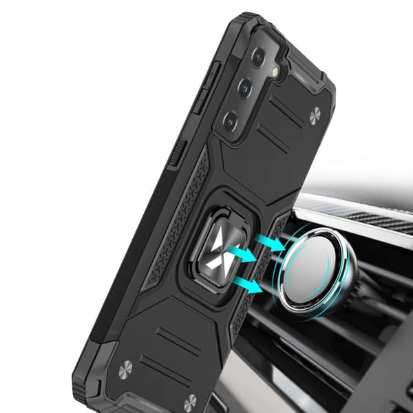 Wozinsky Ring Armor Hybrid Pansarskal med Ställ Samsung Galaxy S23 - Svart