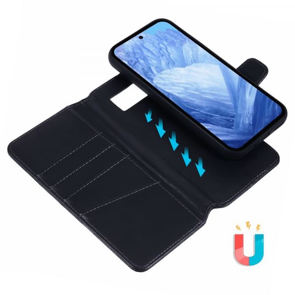 Nordic Covers Google Pixel 8a Kotelo MagLeather Raven Black