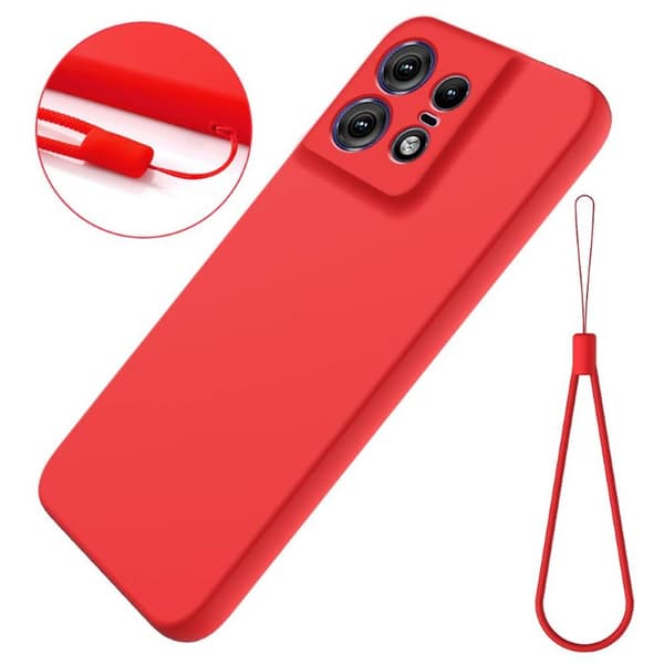Liquid silikon skal Motorola Edge 50 Pro - China Red