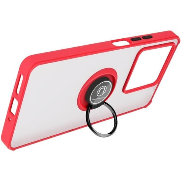Fodral till Xiaomi Redmi Note 13 5G - AVIZAR - Metallringstödfunktion - Röd