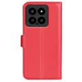 Miniatyrbild 6 av 6: Xiaomi 14 Fodral Litchi Läder Röd