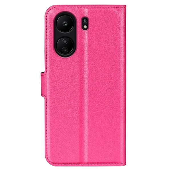 Xiaomi Redmi 13C 4G Fodral Litchi Läder Rosa