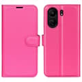 Miniatyrbild 1 av 6: Xiaomi Redmi 13C 4G Fodral Litchi Läder Rosa