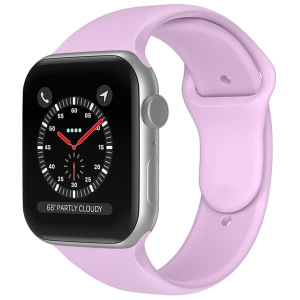 Apple Watch 38/40/41 mm Silikon Armband (M/L) Ljus Lila