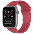 Miniatyrbild 2 av 5: Apple Watch 42/44/45/49 mm Silikon Armband (M/L) Crimson