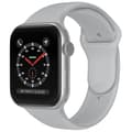 Miniatyrbild 2 av 5: Apple Watch 42/44/45/49 mm Silikon Armband (S/M) Ljus Grå