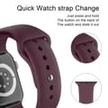 Miniatyrbild 4 av 5: Apple Watch 42/44/45/49 mm Silikon Armband (M/L) Vinröd