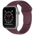 Miniatyrbild 2 av 5: Apple Watch 42/44/45/49 mm Silikon Armband (M/L) Vinröd