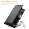 Miniatyrbild 6 av 6: CASEME Xiaomi 14 Fodral RFID Litchi Läder Svart
