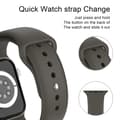 Miniatyrbild 4 av 5: Apple Watch 42/44/45/49 mm Silikon Armband (S/M) Mörk Brun