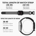 Miniatyrbild 4 av 7: Sportarmband Dual-Color Apple Watch 42/44/45/49 mm (M/L) Svart/Grå
