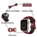 Miniatyrbild 5 av 7: Sportarmband Dual-Color Apple Watch 42/44/45/49 mm (M/L) Vinröd/Svart