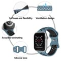 Miniatyrbild 5 av 7: Sportarmband Dual-Color Apple Watch 42/44/45/49 mm (S/M) Blå/Svart
