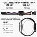 Miniatyrbild 4 av 7: Sportarmband Dual-Color Apple Watch 42/44/45/49 mm (S/M) Svart/Rainbow