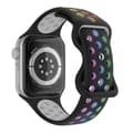 Miniatyrbild 1 av 7: Sportarmband Dual-Color Apple Watch 42/44/45/49 mm (S/M) Svart/Rainbow