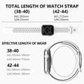 Miniatyrbild 4 av 6: Sportarmband Dual-Color Apple Watch 41/40/38 mm (M/L) Vit/Svart