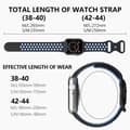 Miniatyrbild 4 av 6: Sportarmband Dual-Color Apple Watch 41/40/38 mm (S/M) Svart/Blå