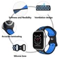 Miniatyrbild 5 av 6: Sportarmband Dual-Color Apple Watch 41/40/38 mm (S/M) Svart/Blå
