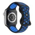 Miniatyrbild 1 av 6: Sportarmband Dual-Color Apple Watch 41/40/38 mm (S/M) Svart/Blå
