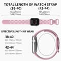 Miniatyrbild 4 av 6: Sportarmband Dual-Color Apple Watch 41/40/38 mm (S/M) Lavender/Rosa