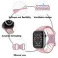Miniatyrbild 5 av 6: Sportarmband Dual-Color Apple Watch 41/40/38 mm (S/M) Lavender/Rosa
