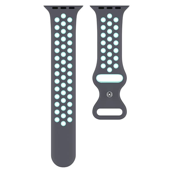 Sportarmband Dual-Color Apple Watch 41/40/38 mm (S/M) Grå/Teal