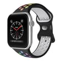 Miniatyrbild 2 av 6: Sportarmband Dual-Color Apple Watch 41/40/38 mm (M/L) Svart/Rainbow