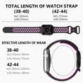 Miniatyrbild 4 av 6: Sportarmband Dual-Color Apple Watch 41/40/38 mm (S/M) Svart/Lila