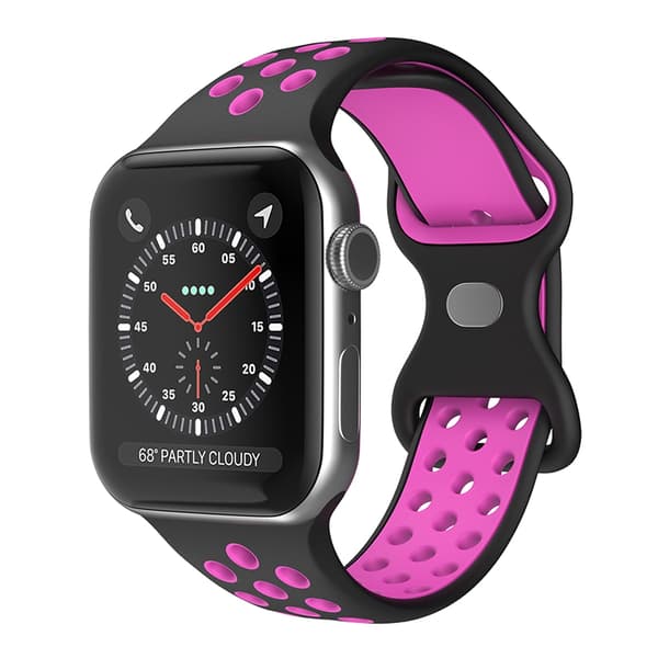 Sportarmband Dual-Color Apple Watch 41/40/38 mm (S/M) Svart/Lila