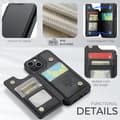 Miniatyrbild 6 av 6: CASEME iPhone 15 Skal RFID Kickstand Plånbok Svart