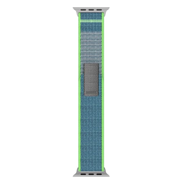 Apple Watch 42/44/45/49 mm Armband Nylon Trail Loop Blå/Grön