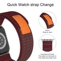 Miniatyrbild 5 av 6: Apple Watch 38/40/41 mm Armband Nylon Trail Loop Vinröd