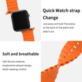 Miniatyrbild 4 av 6: Apple Watch 41/40/38 mm Armband Ocean Wave Orange