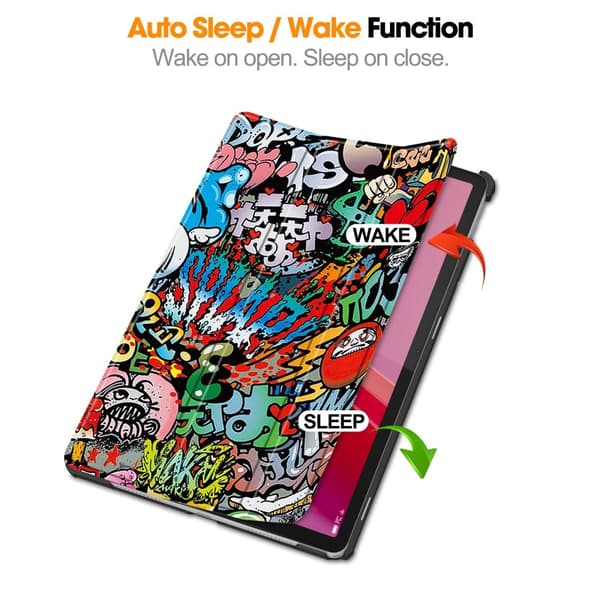 Lenovo Tab M11 Fodral Tri-Fold Läder Graffiti