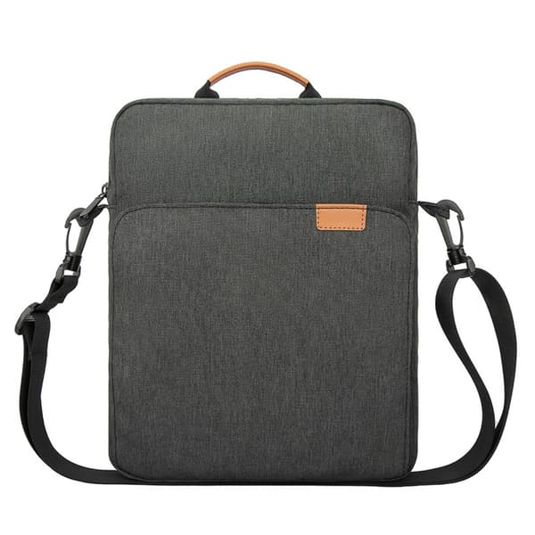 Laptop Axelväska För 11" I Vattentätt Nylon Mörk Grå